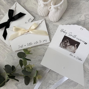 Personalised Pregnancy Announcement Card Reveal for Grandparents | Scan Ultrasound Card for New Baby | Baby Coming Soon Gift Keepsake