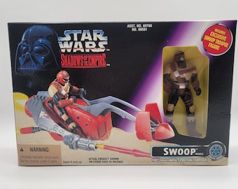 Hasbro Kenner 1996 Brand New Star Wars Shadows of the Empire Swoop Fahrzeug mit Swoop Trooper Actionfigur Spielzeug
