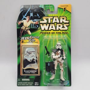 Hasbro 2000 Brand New Vintage Star Wars Power of the Jedi Sandtrooper Tatooine Patrol Action Figure Toy
