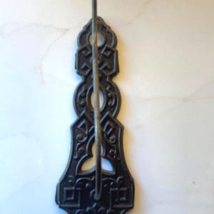 Antique Eastlake Cast Iron General Store Hardware Mercantile Receipt Hook Holder Farm Country Industrial Wall Hanging Decor