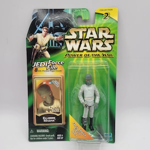Hasbro 2000 Brand New Vintage Star Wars Power of the Jedi Ellorrs Madak Action Figure Toy
