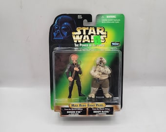 1998 Kenner Hasbro Brand New Vintage Star Wars The Power of the Force Max Rebo Band Pairs Barquin D'an and Droopy McCool Action Figure Toy
