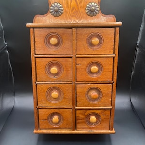 Antieke primitieve kruidenrek laden houten kast 1800&#39;s keuken opslag landelijke boerderij apotheker decor
