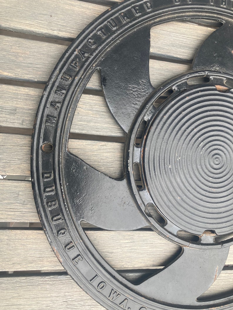 Antique Cast Iron Floor Wall Vent Grate Adams Company 1897 Dubuque Iowa