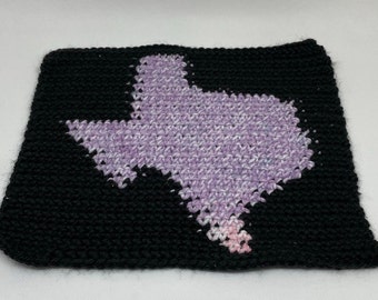 Digital Download Texas Throw Pillow Pattern, Graphgan, Corner-to-corner or single crochet pattern