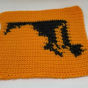 Digital Download Maryland Throw Pillow Pattern, Graphgan, Corner-to-corner or single crochet pattern