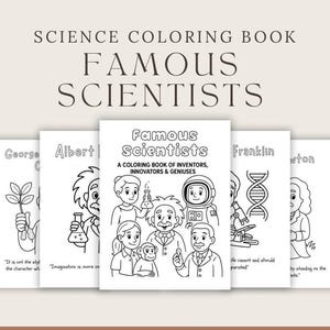 Científicos famosos: Un libro para colorear de inventores, innovadores y genios (descarga digital)