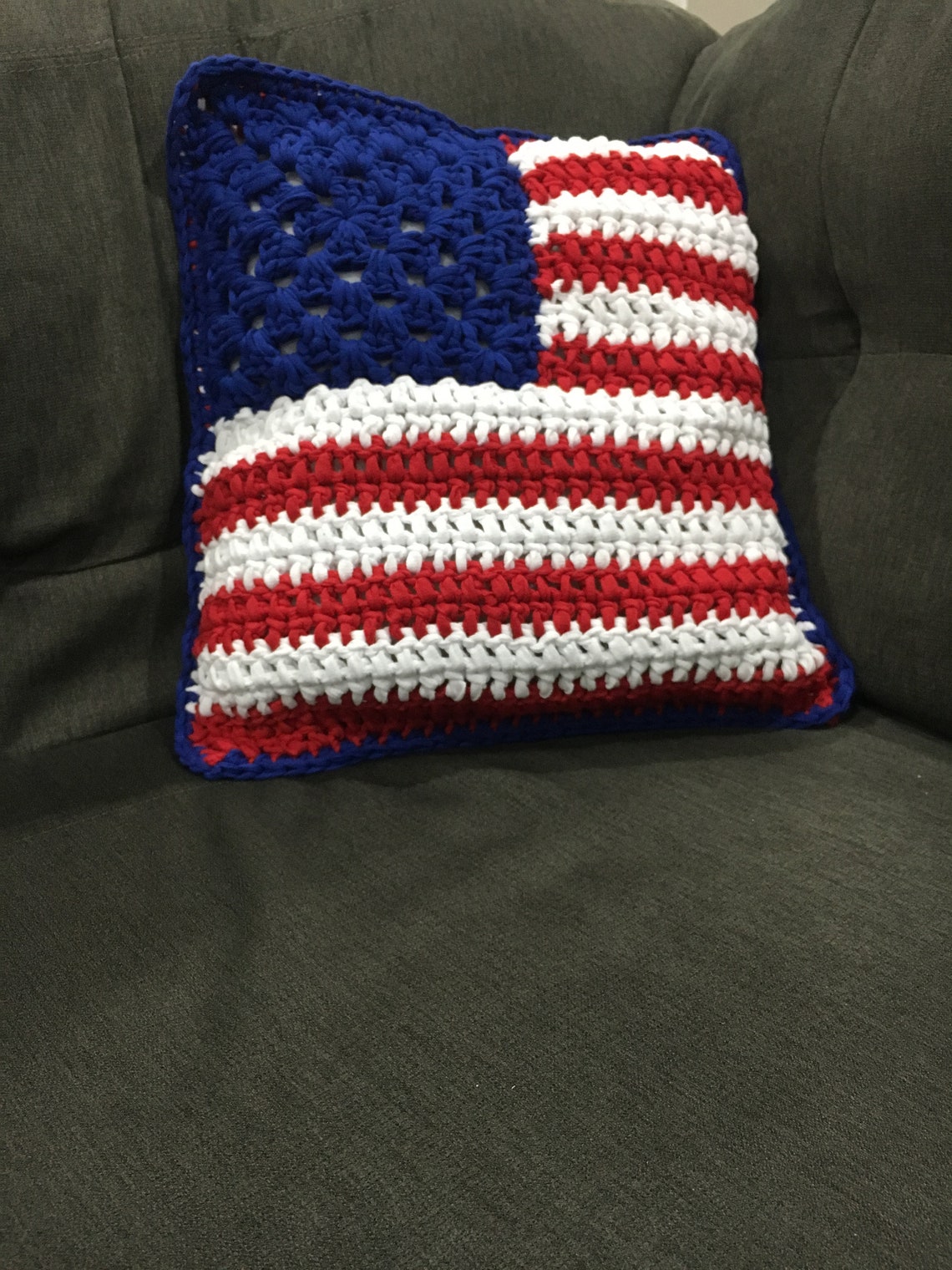 Do It Yourself Craft Kit for American Flag Throw Pillow Etsy