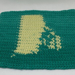 Digital Download Rhode Island Throw Pillow Pattern, Graphgan, Corner-to-corner or single crochet pattern