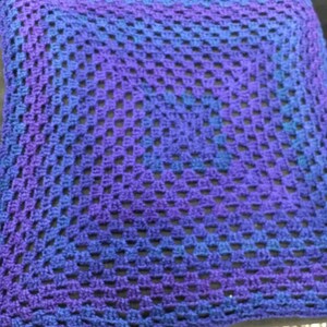 Grandma Square Lapghan Crochet Pattern, Projet de crochet débutant, Téléchargement instantané, Projet rapide et facile, Couverture de motif au crochet