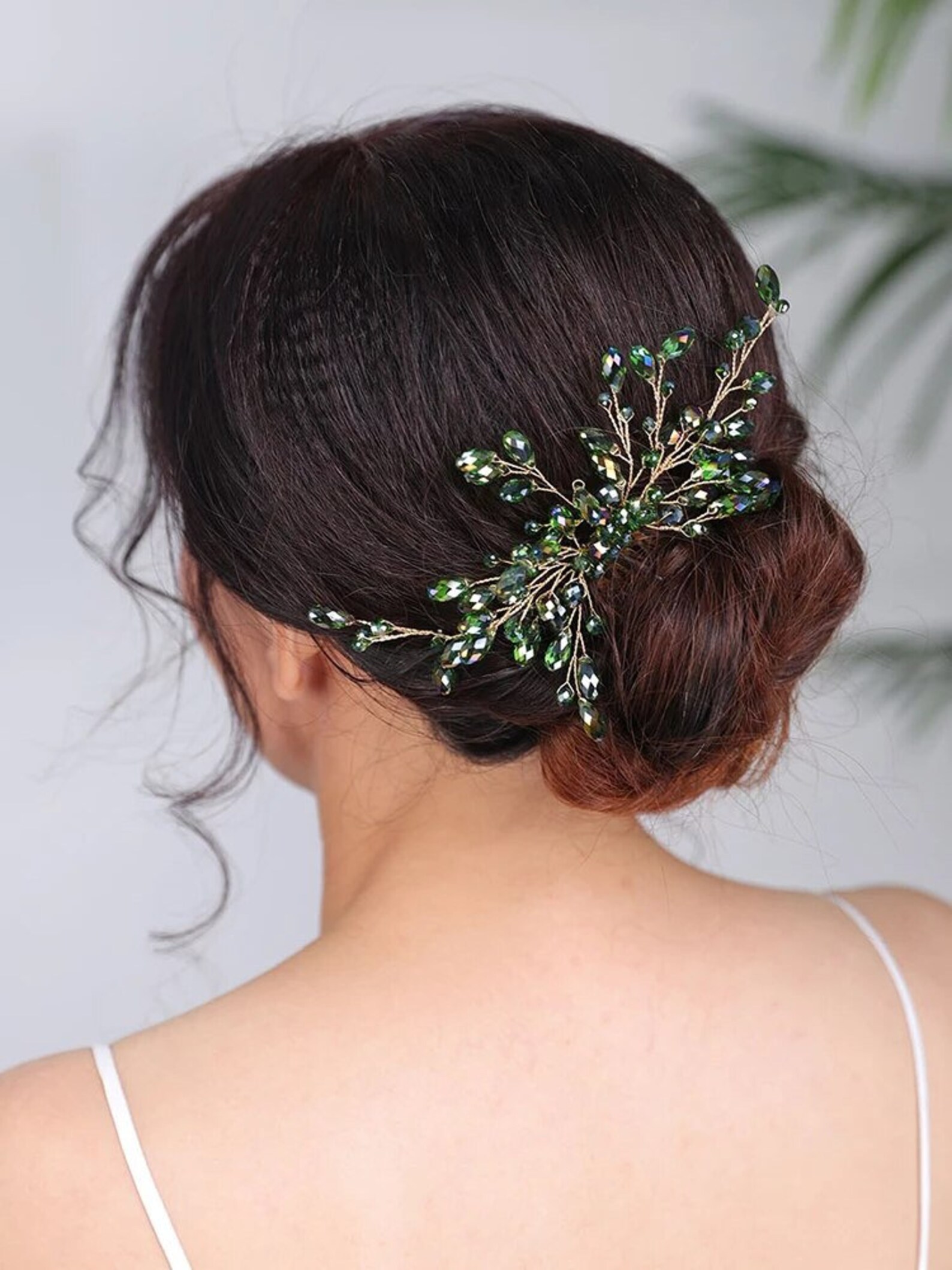 Emerald Green Hair Comb Bridal / Prom Hair Accessory Green Etsy