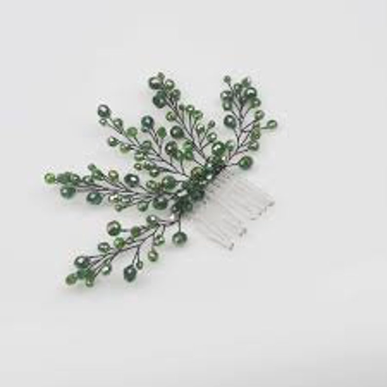 Emerald Green Hair Comb Bridal / Prom Hair Accessory Green Etsy