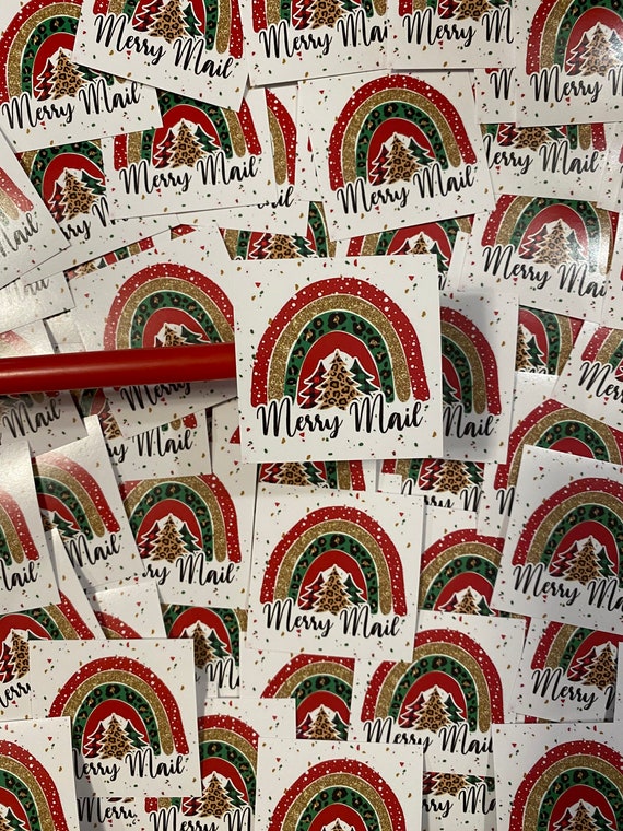 Merry Mail Stickers Etsy