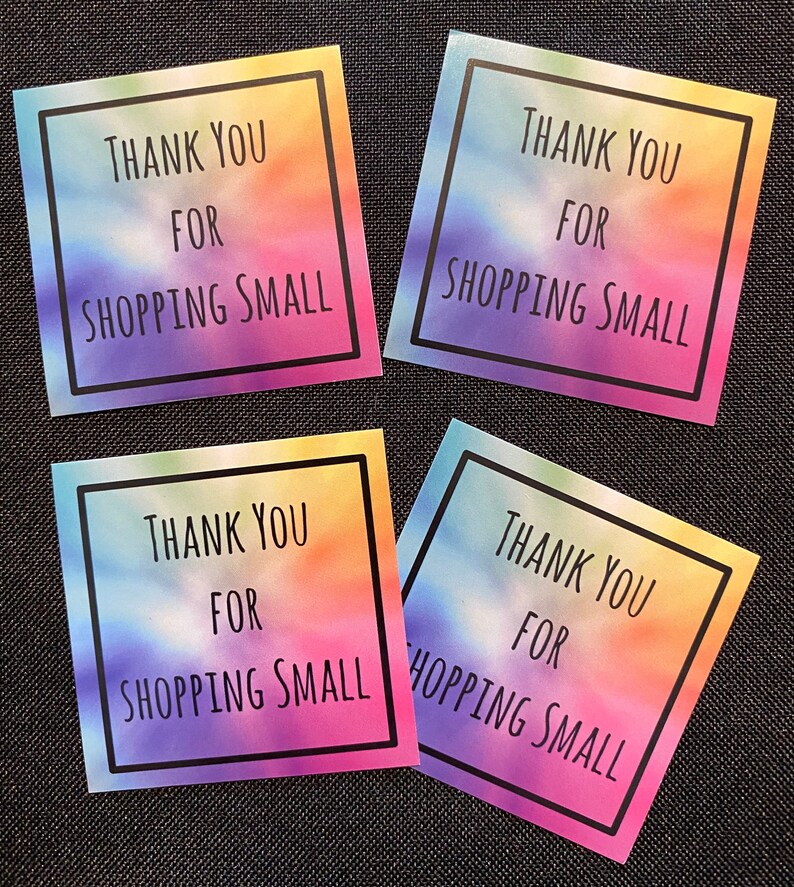 thank you for shopping stickers