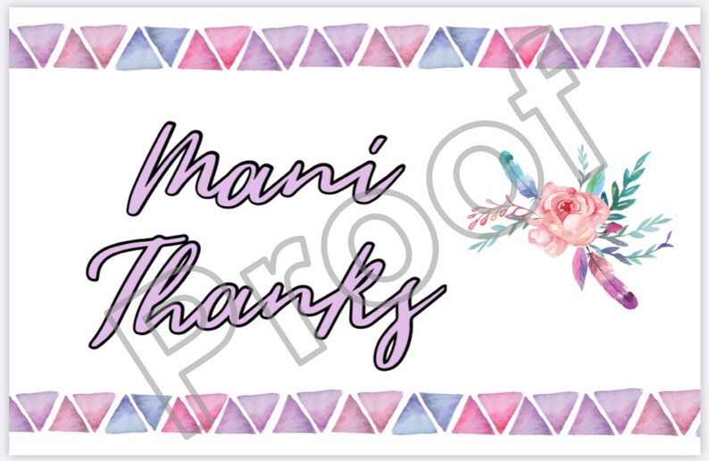 Mani Thanks Cards - Etsy