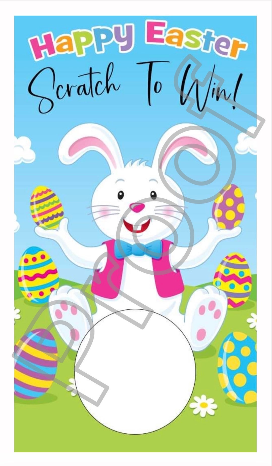 Easter Bunny Scratch Off Etsy