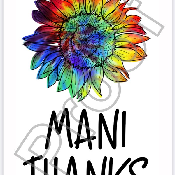 Mani Thanks Sunflower card