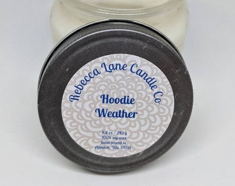 Hoodie Weather - Soy Wax Mason Jar Candle - Fall Autumn Scents