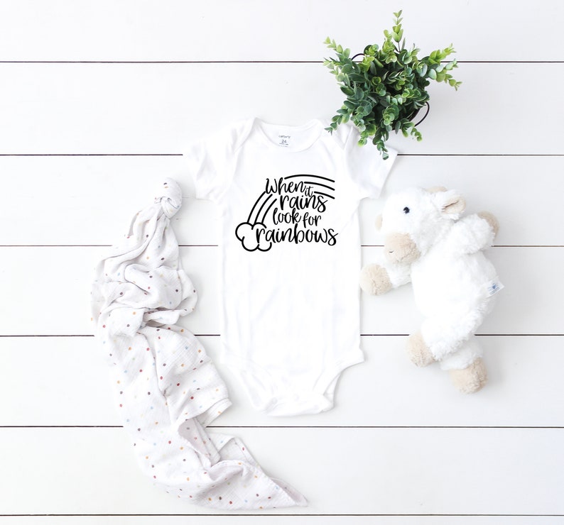 When It Rains Look For Rainbows Rainbow Baby svg eps png | Etsy