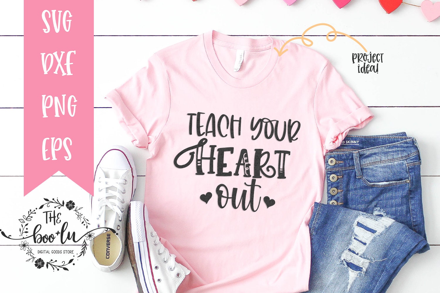 Teach Your Heart Out SVG Dxf Eps Png Teacher Valentine's Etsy UK