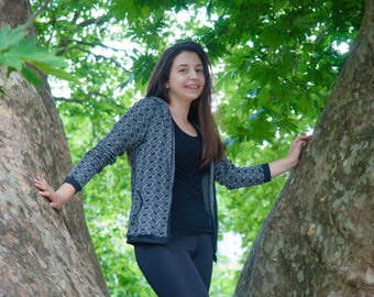Gray Zip up Merino Hoodie | Wool Hoodie for Women with Zipper | Grey Merino Sweatshirt | 100% Merino