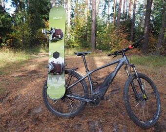 Bike Snowboard Rack: Easy Mount Snowboard Transport Holder