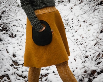 Half Circle Skirt from Boiled Wool