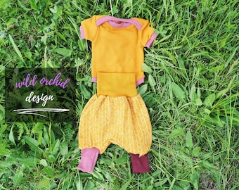 Merino baby set - body, pants and hat | Baby set from 100% merino wool | Colorful baby clothes from soft wool