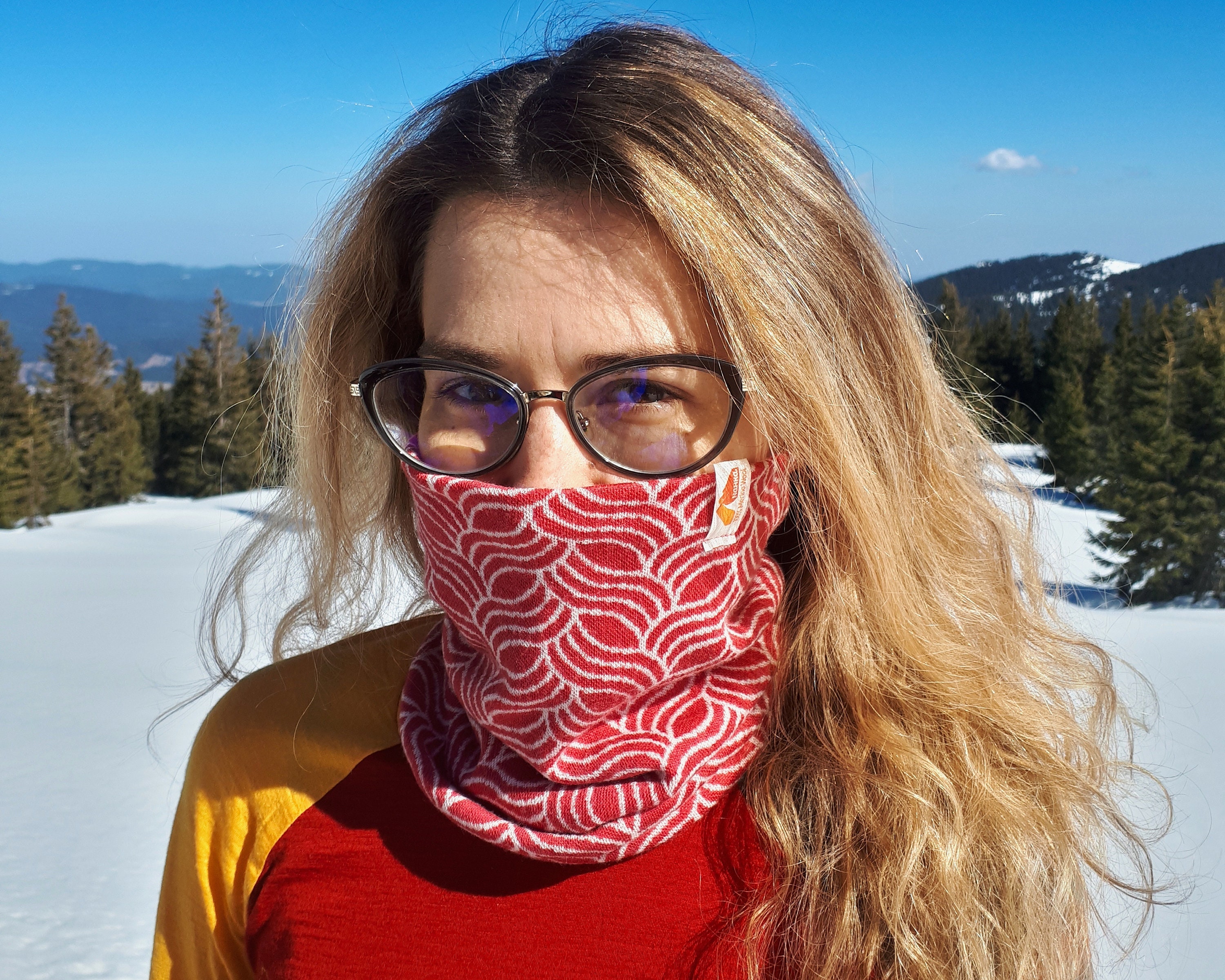 Colorful & warm merino wool buff Neck gaiter 100 Merino Etsy