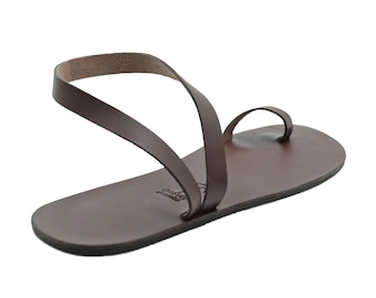 Minimalist handmade strappy leather sandal with flexible soles - Vania