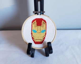 Iron Man Mask Cross Stitch Pattern - PDF