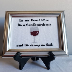 Boxed Wine Cross Stitch Pattern - PDF