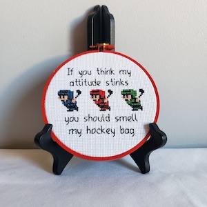 Hockey Bag Cross Stitch Pattern - PDF