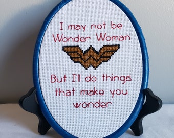 Wonder Woman Cross Stitch Pattern - PDF