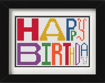 Happy Birthday - John Mulaney Cross Stitch Pattern - PDF