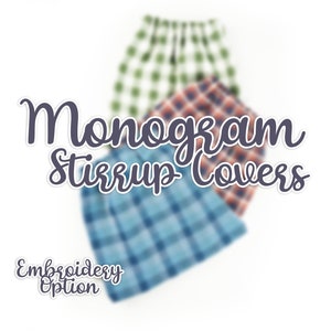 Embroidered Monogram - Stirrup Covers | Add On, Personalization, Boot Tree Monogram
