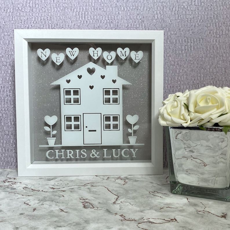 New Home Shadow Box Frame Personalised Housewarming Gift Etsy