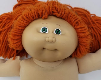 cabbage patch doll red yarn hair