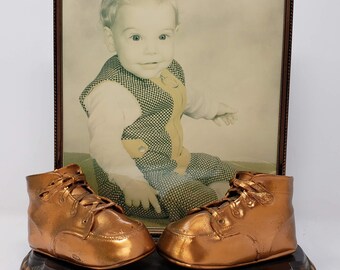 brass baby shoes