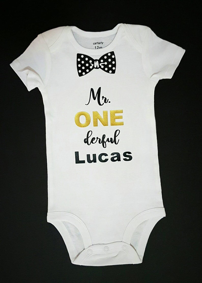 One Derful First Birthday bodysuit Mr