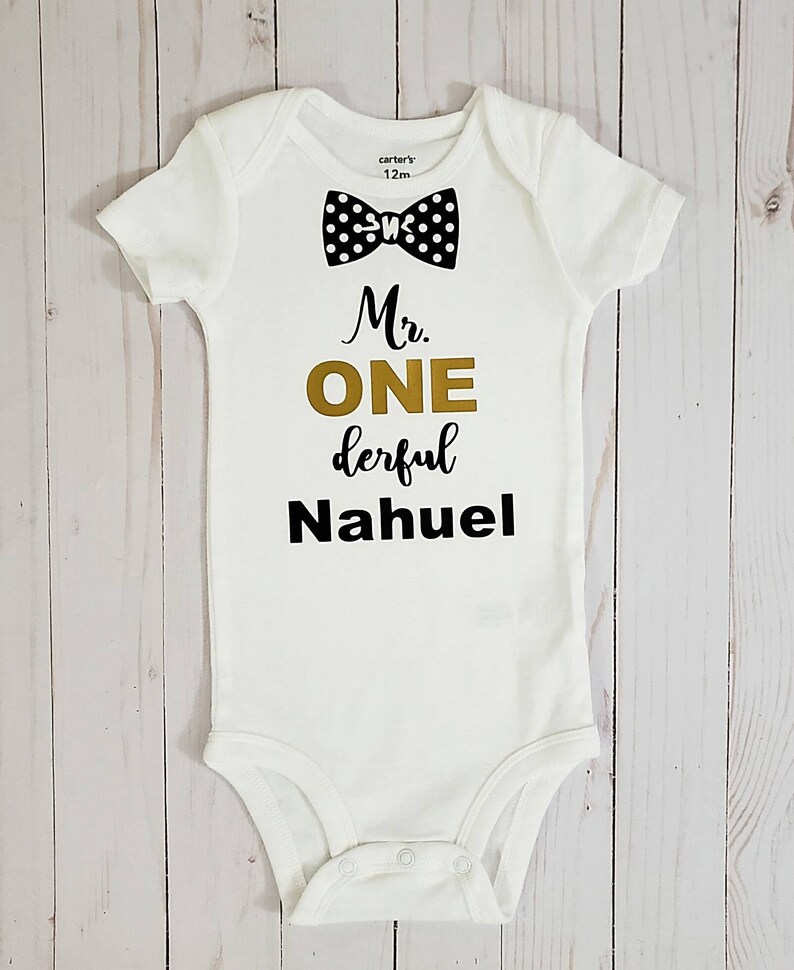 One Derful First Birthday bodysuit Mr
