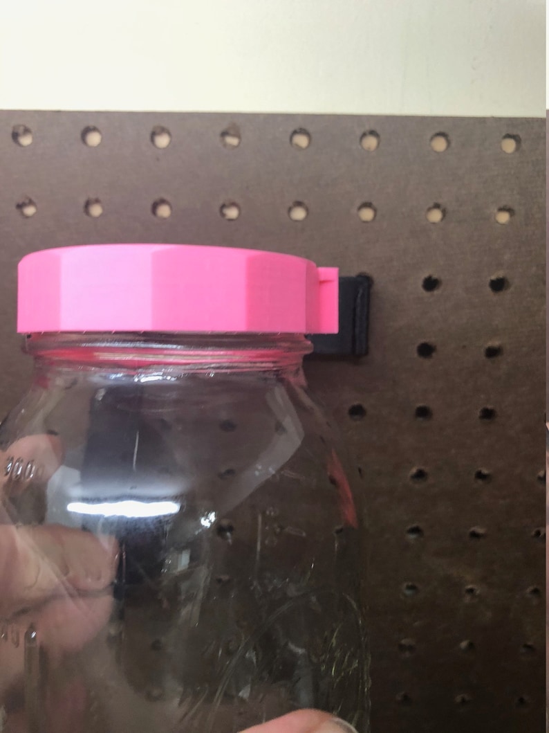 Mason Jar Pegboard Lids Wide Mouth Etsy
