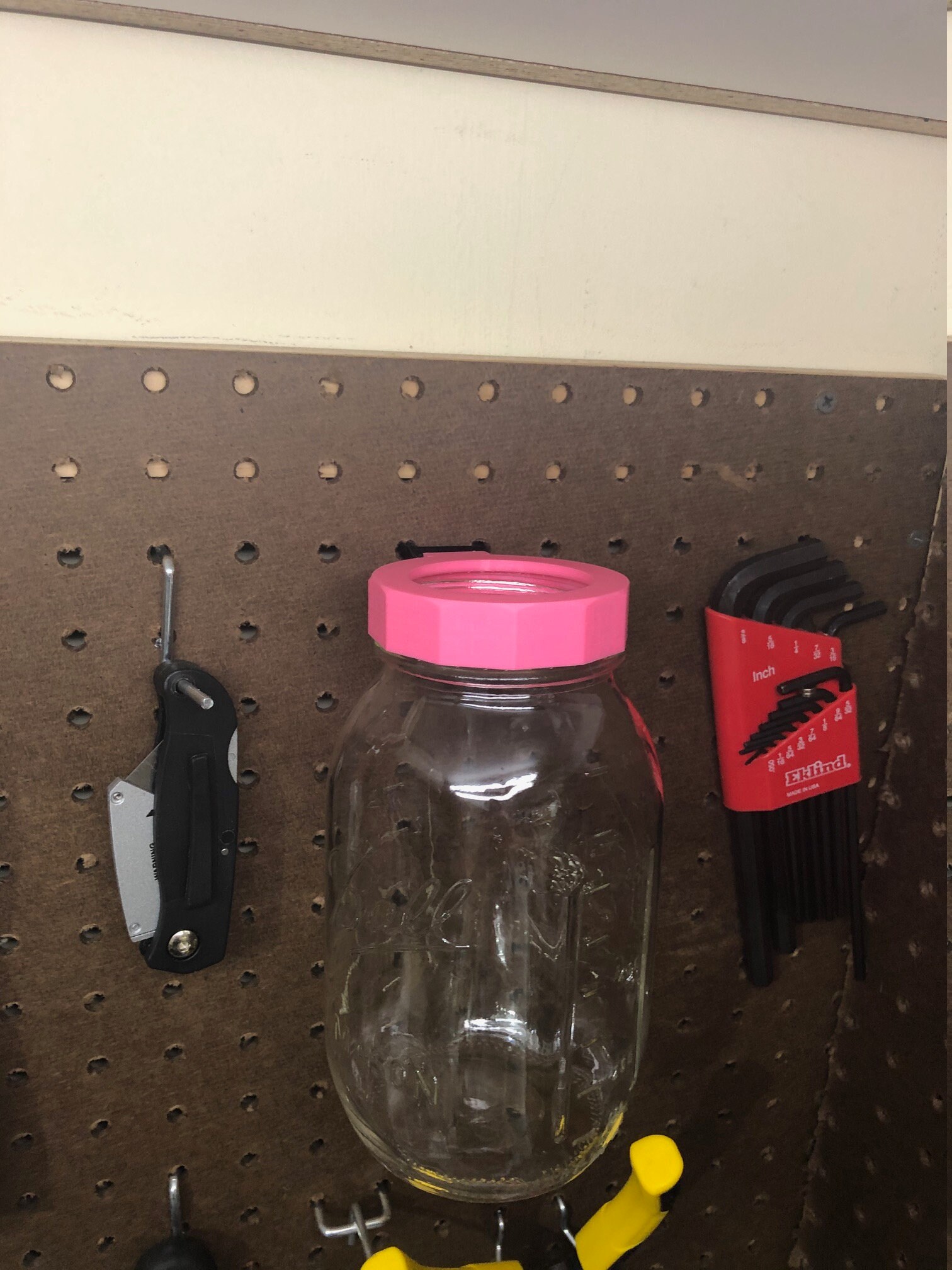 Mason Jar Pegboard Lids Wide Mouth Etsy