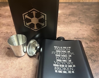 Nerdy Laser Engraved Hip Flasks - Select one of ours or send custom designs