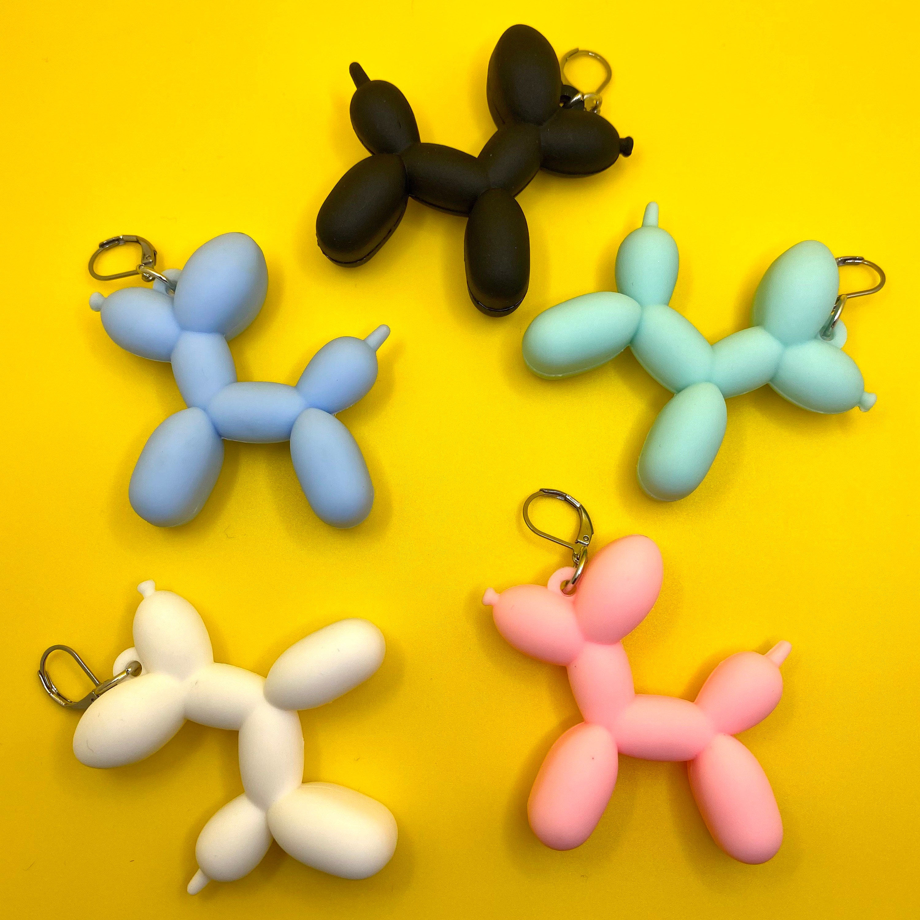 Balloon Dog Earrings clown balloon dog dangle earring kitsch Etsy