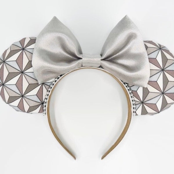 Spaceship Earth Mouse Ears Headband Epcot Ears Spaceship Earth Ears