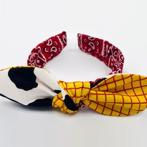 Woody Bowband Toy Story Tie Knot Headband Woody Knotted Headband Disney Inspired Bowband READY TO SHIP