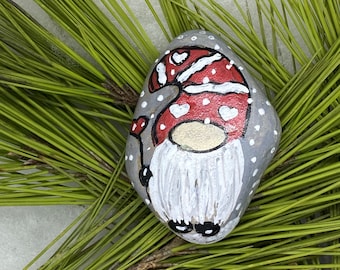 Hand painted rock with magnet