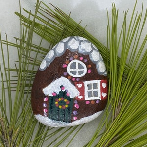 Hand geschilderde rots met magneet