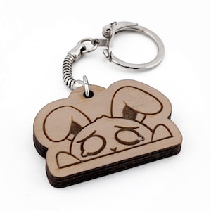 Scared Bunny Keychain